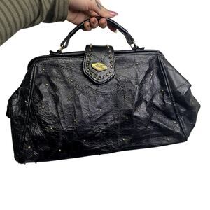 Vintage Piatto Y2k Clamp Hand Bag Old Money Mob Wife Gothic Studded Mcbling